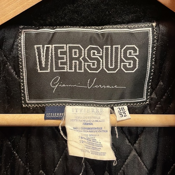 Versace versus black corduroy full lenth jacket 38/52 - Picture 2 of 8